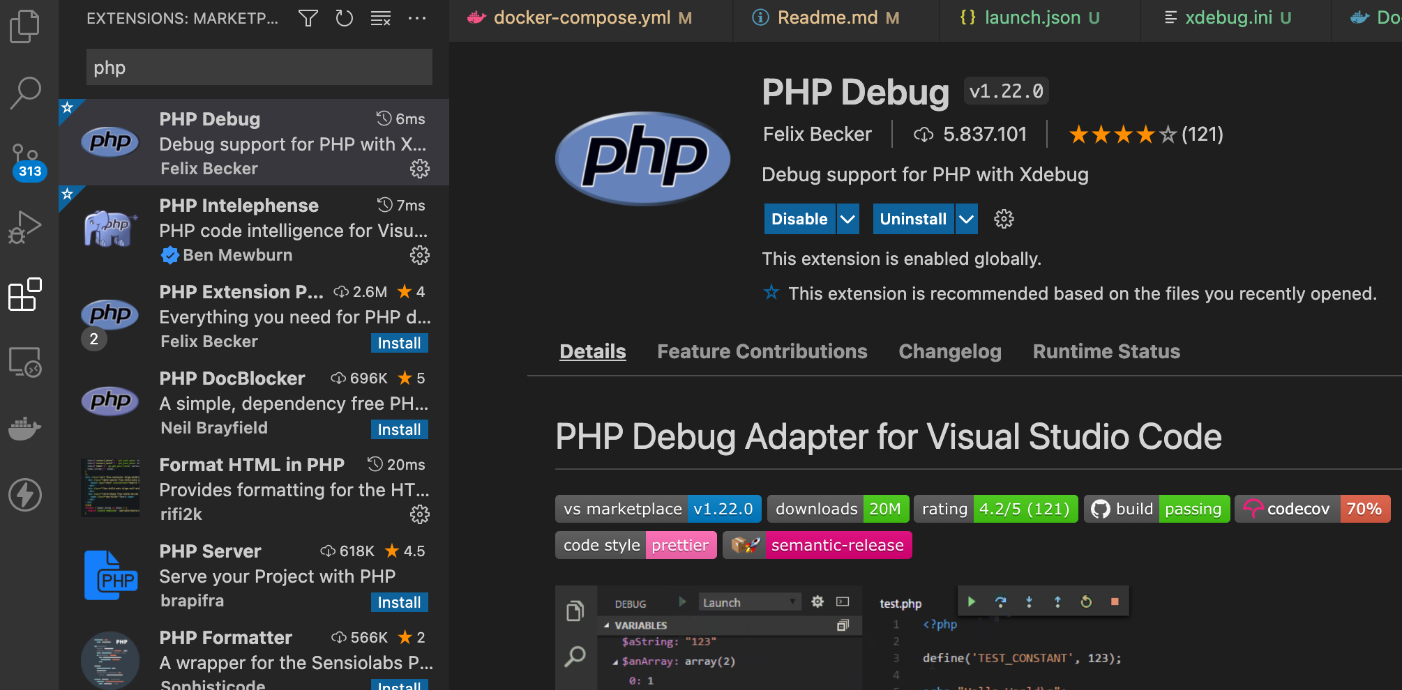 PHP Projelerinde Docker Kullanarak Visual Studio Code Editor e Xdebug 